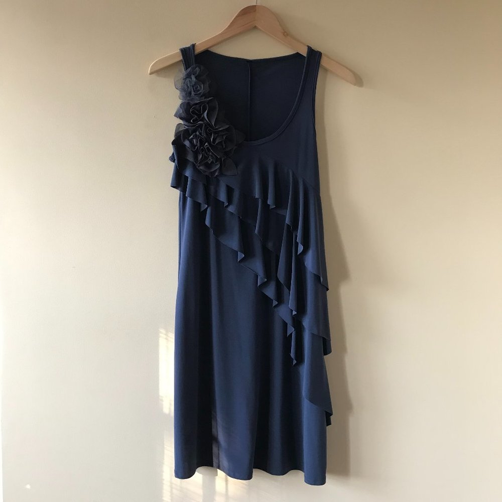 Asymmetry Blue Dress Size S